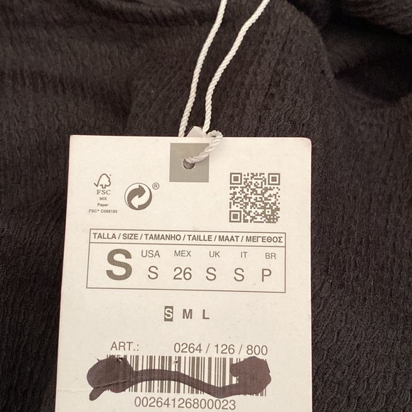 NWT. Zara Black Combination Lace Maxi Dress. Size S. - Picture 8 of 11